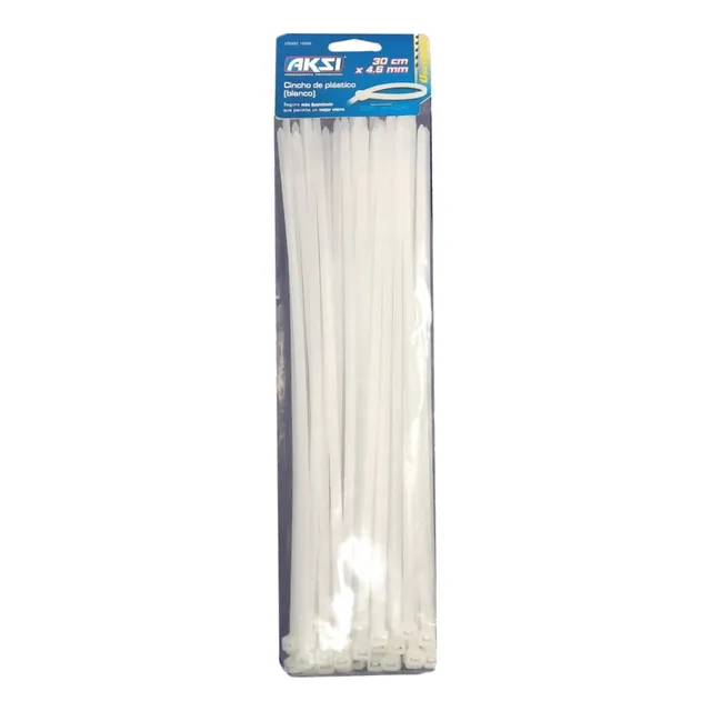 Amarra Cable T Rap Tirraje Nylon 300 X 4.6mm 50 Und Blanco