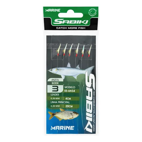 Sabiki Marine Sports N18 para pesca Mar e Rio porquinho olho de