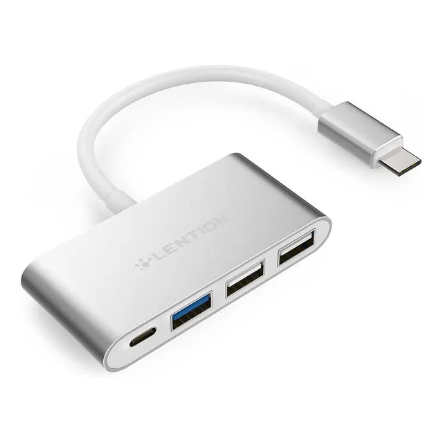 Hub Usb-c 4 En 1 Lention Con Tipo C, Usb 3.0, Usb 2.0 Co...