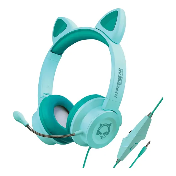 Audífonos Gamer Con Micrófono Kombat Kitty Niños Hypergear 