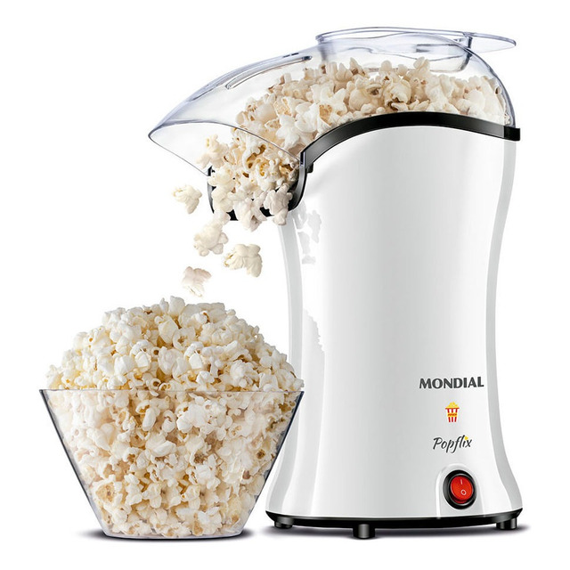 Pipoqueira Elétrica Popflix Pp-04 Ar Quente Branca Mondial Cor Branco Pipoqueira Elétrica Popflix Pp-04 Ar Quente Branca Mondial Cor Branco