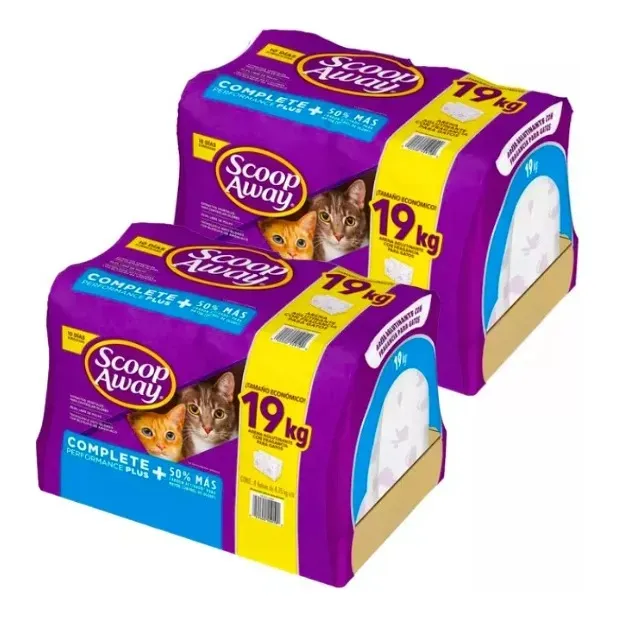 Arena Gato Scoop Away 19kg Aglutinante Quita Olores 2 Pack