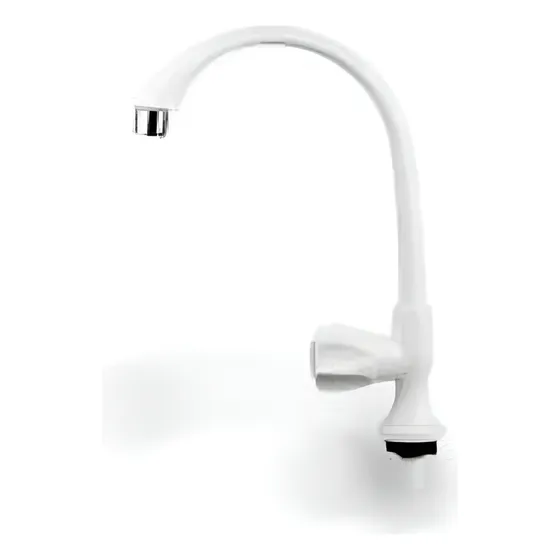 Griferia Para Fregadero Plastica Blanca Cuello Cisne Griven