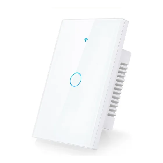 Plaqueta Táctil Wifi Tuya - 1 Boton - Blanca