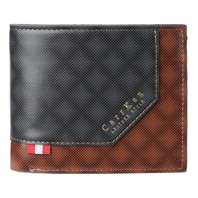 Cartera Corta De Cuero Cartera Horizontal Con Doble Bisagra