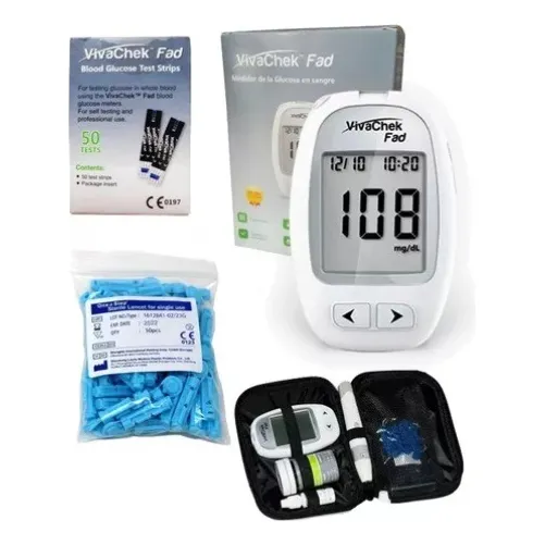 Glucómetro Digital Vivachek + 50 Tiras + 100 Lancetas Oferta