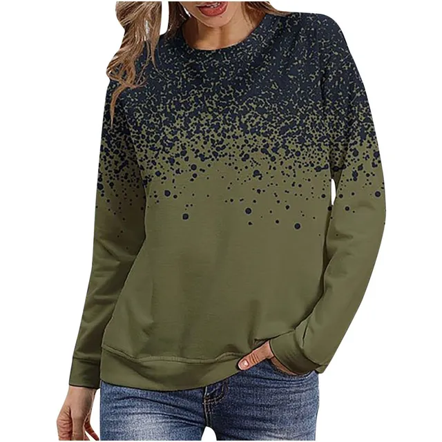 Tops Tie Dye Para Dama Camiseta Novedosa Manga Larga