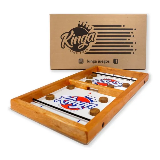 Kinga Sling Puck Pucket Juego De Mesa Madera