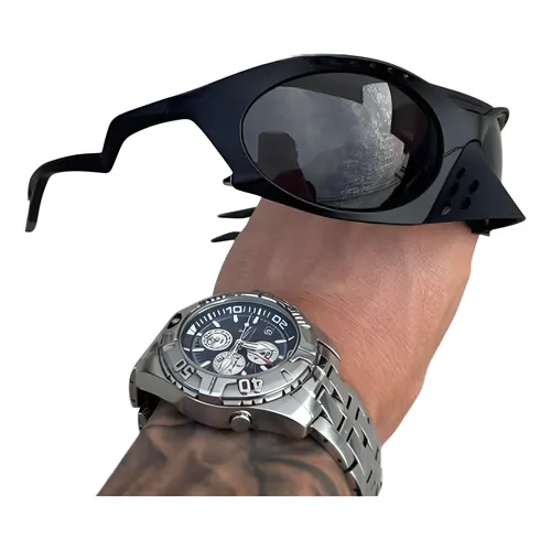 Lente azul polarizada Oakley Whisker Satin Chrome/Prizm Sapphire