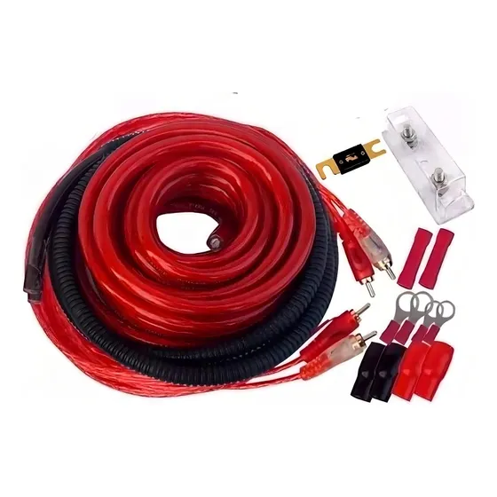Kit Cable 4 Gauge Audio Car Instalacion Potencia Rca Fusible
