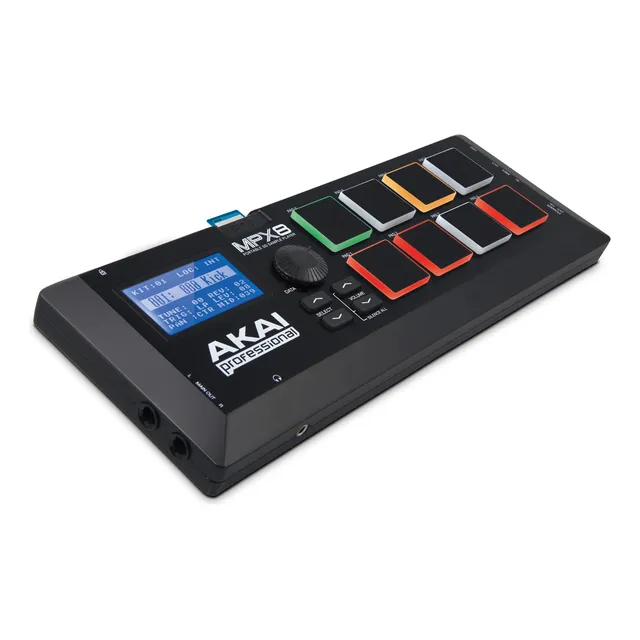 Akai Mpx8 Controlador De Muestras Portatil Con 8 Pads Midi