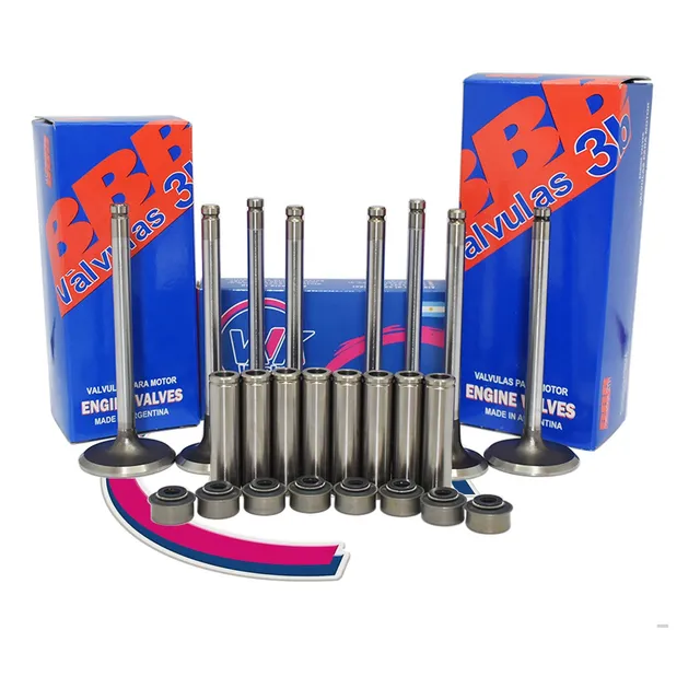 Kit Valvula + Guia Fund. 7mm Chevrolet Corsa 1.6 8v + Reten