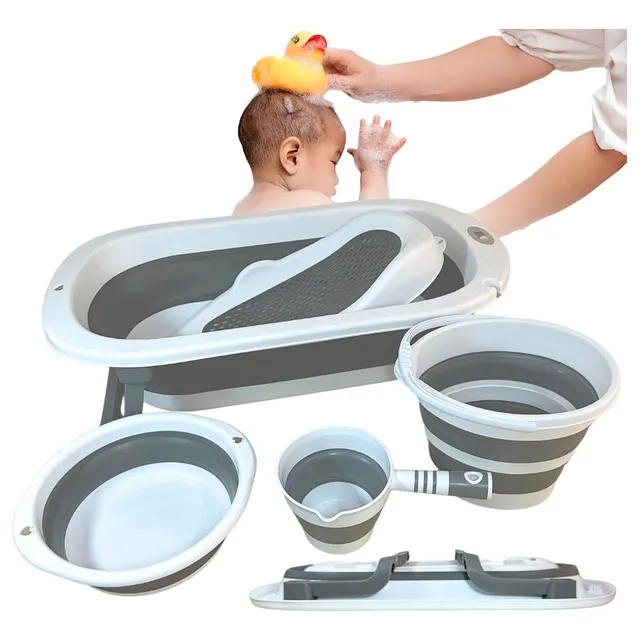 Tina Plegable Para Bebes 5 En 1 Portatil + Todos Accesorios