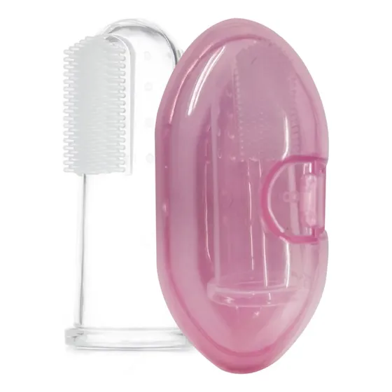Cepillo De Diente Para Bebe De Silicón Portátil Con Estuche 