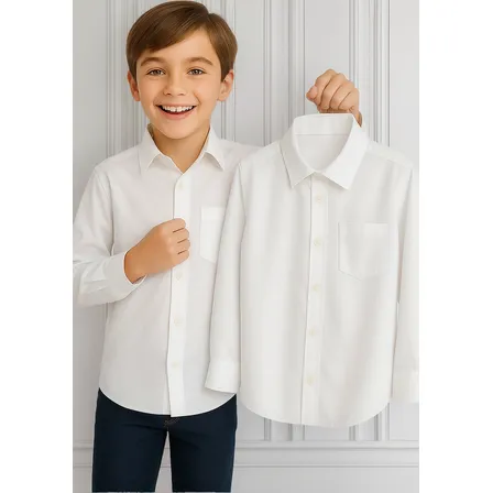 Pack 2 Camisas Blancas Colegio Escolar Infantil Juvenil