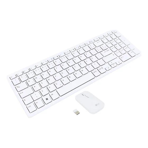Kit Teclado, Mouse E Receptor LG All In One Mouse Branco Teclado Branco