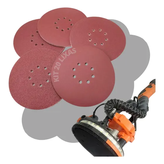 20 Discos  De Lixa 225mm 9 Pol Para Lixadeira Girafa Parede