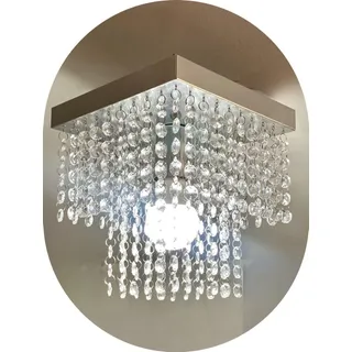 Lustre De Cristal AcrĂlico 20x20 E27 Sala Quarto Hall Lustre De Cristal AcrĂlico 20x20 E27 Sala Quarto Hall