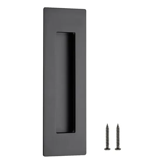 Tirador Cubeta Recta 150mm Embutir Negro