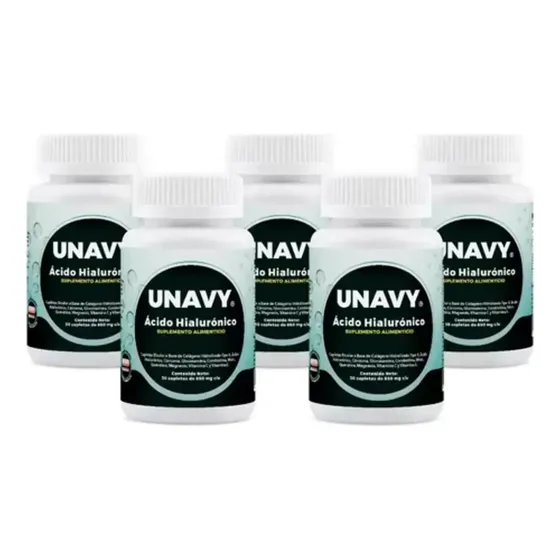 Unavy Ácido Hialurónico 30 Capletas Kit 5 Piezas