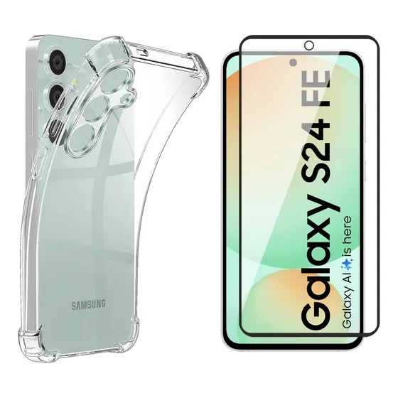 Kit Capa Anti Impacto Para Galaxy S24 Fe 5g + Película 3d
