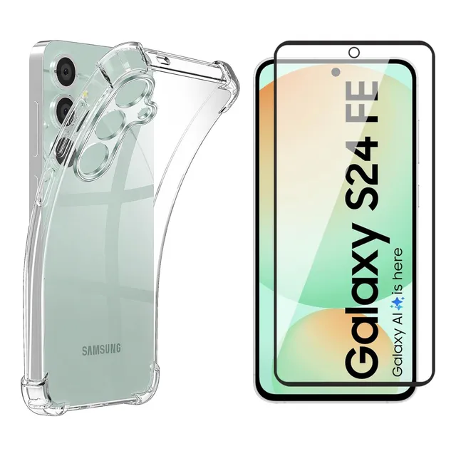 Kit Capa Anti Impacto Para Galaxy S24 Fe 5g + Película 3d