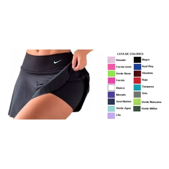 Falda Short Deportiva Para Dama Gym