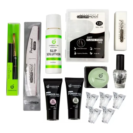 Kit Polygel Set Para Uñas 2 Powder Gel Neutros14pcscherimoya