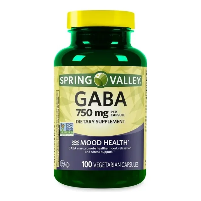 Gaba 750mg 100 Capsulas Spring Valley En Stock