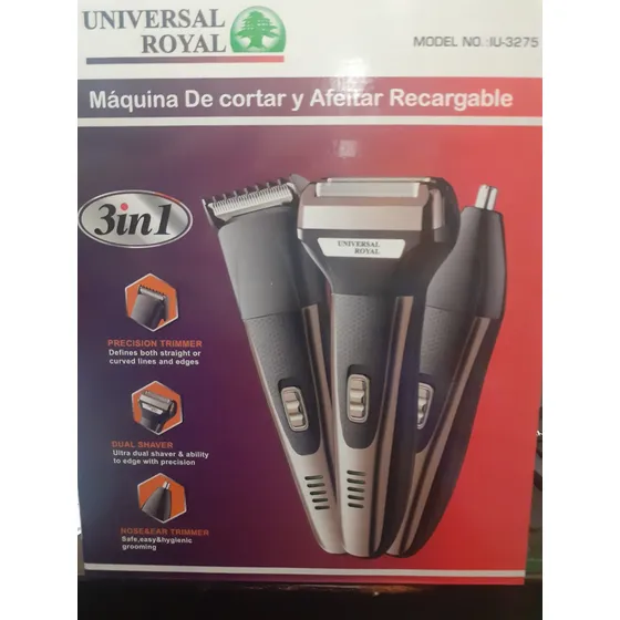 Maquina De Afeitar 3 En 1 Marca Universal Royal (30v)