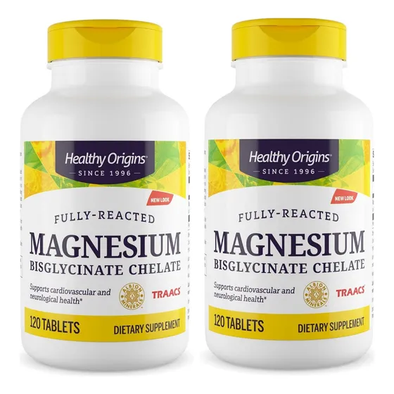 Suplemento De Quelato De Magnesio De Healthy Origins, 100 Mg