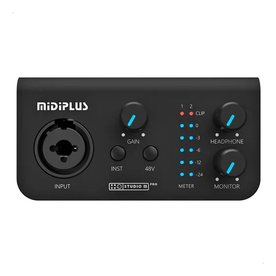 Amw Midiplus Studio M Pro Black Interface De Áudio Usb Asio