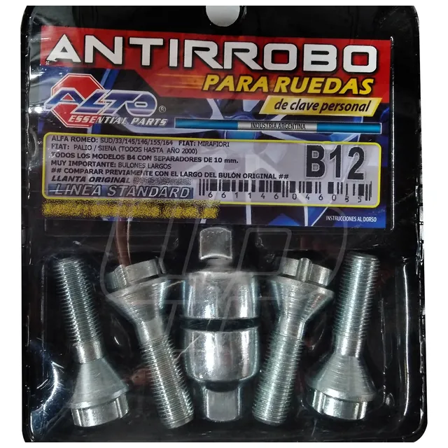 Tuercas Bulones De Seguridad Fiat Todos Los Modelos