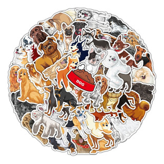 Perro Chihuahua Pug Husky Poodle Beagle 50 Stickers Vs Agua Perro Chihuahua Pug Husky Poodle Beagle 50 Stickers Vs Agua