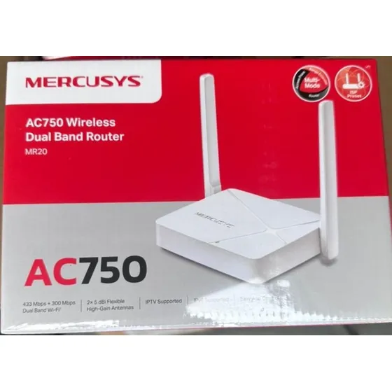 Bs Router Wifi Mercusys Mr20 Doble Banda 750 Mbps Repetidor