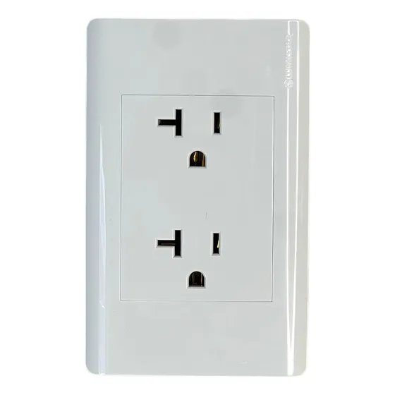 Toma Doble C/tierra 5-20r Para Empotrar Blanco Lumistar