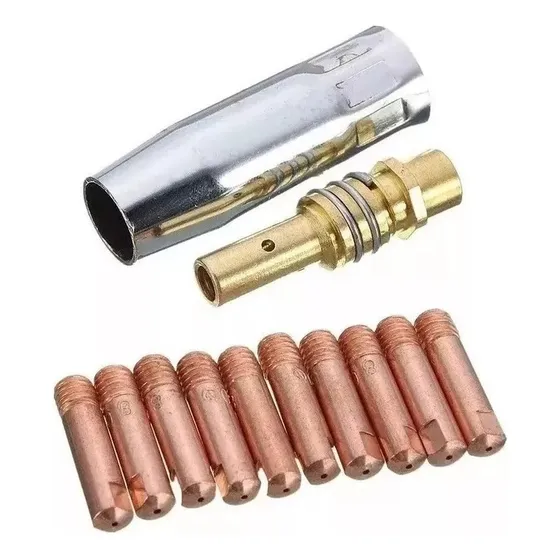 Kit Bico Difusor Bocal Tocha Solda Mig 0.8mm 130 15ak S/ Gás