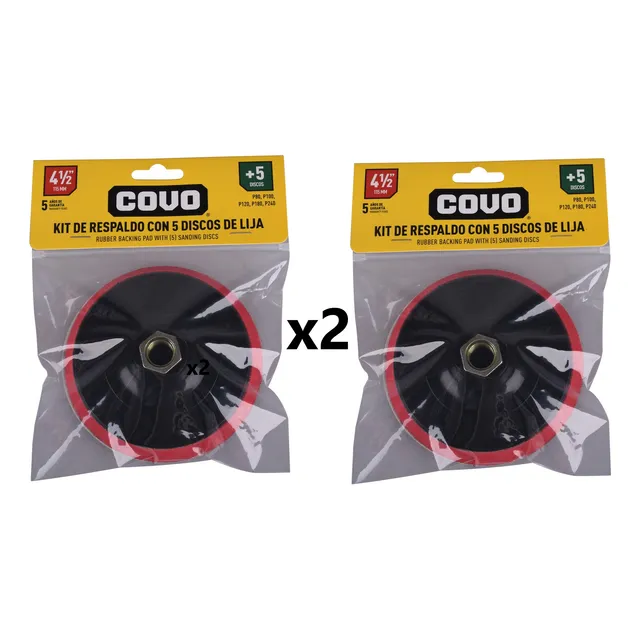 Soporte Para Pulidora Con 5 Discos Lijas  4 1/2 Con Velcro 