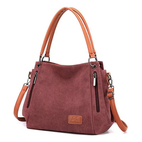 Bolso Multifuncional De Lona De Gran Capacidad Para Mujer