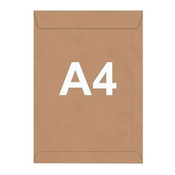 Envelope A4 Kraft Pardo Natural 22,9x32,4 100 Un Skn32  80gr