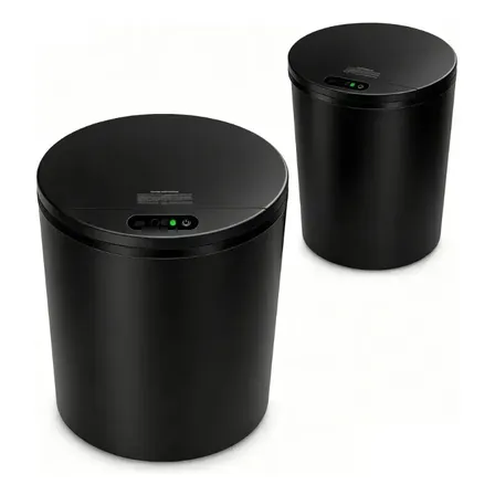Lixeira Inteligente Automática Com Sensor Para Cozinha E Banheiro, 16 Litros Preto Preto-a1