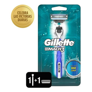Rastrillo Para Afeitar Recargable + Repuesto Gillette Mach3 Rastrillo Para Afeitar Recargable + Repuesto Gillette Mach3