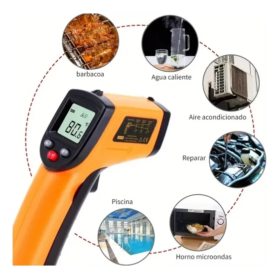 Termómetro Digital Infrarrojo Para Cocina Y Multiusos.