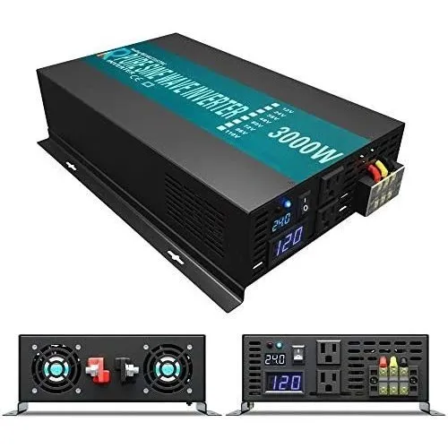 Inversor De Onda Wzrelb 3000watt 24 V Cc A 120 V Ac -negro