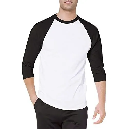Camiseta Soffe Men's Baseball Jersey, Blanco/negro, S81a2