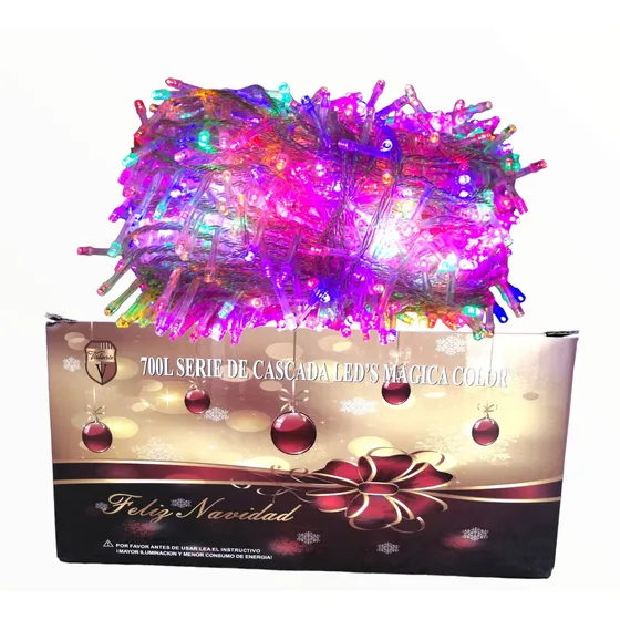 Series Navideñas Cascada Magicas  700 Luces Led 10.2 Metros