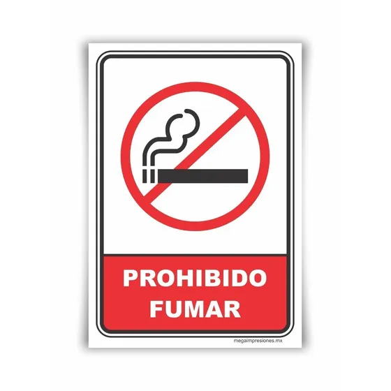 Señalamiento Letrero Prohibido Fumar 20x25