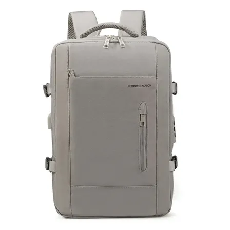 Mochila de negócios, com fecho de senha, capacidade expandível de 30 a 42 L, impermeável, reforçada, ideal para viagens diárias e negócios, pode acomodar um laptop de 15,6 polegadas