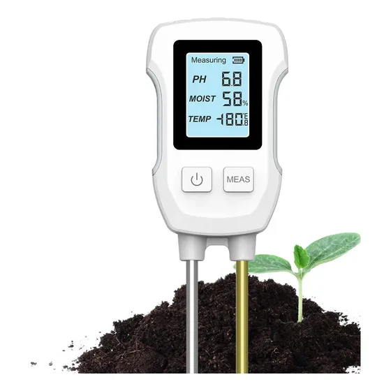 Medidor Digital De Ph De Suelo 3 En 1 Temperatura Humedad