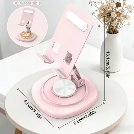 Soporte Para Celular De Escritorio Plegable Ajustable 360° Pink